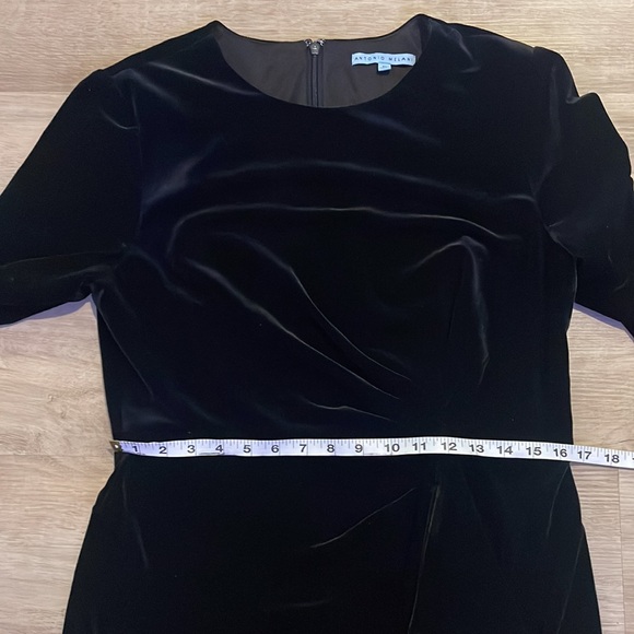 NWT Antonio Melani Black Velvet Dress sz 12 - Picture 11 of 12